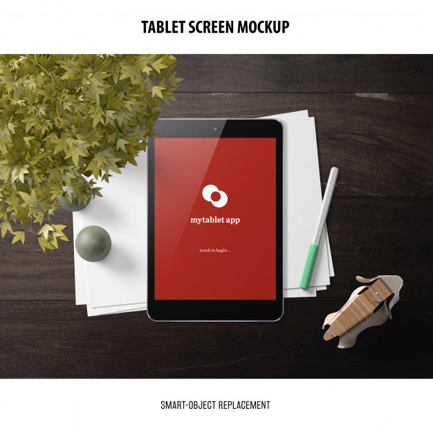 Free Tablet Screen Mockup Psd