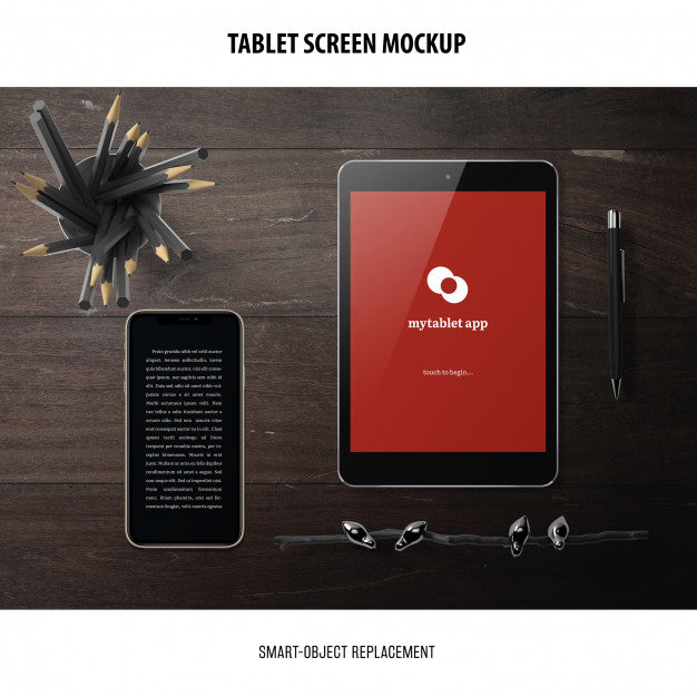 Free Tablet Screen Mockup Psd