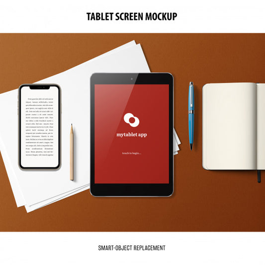 Free Tablet Screen Mockup Psd