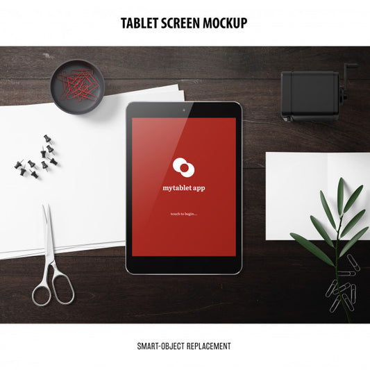 Free Tablet Screen Mockup Psd