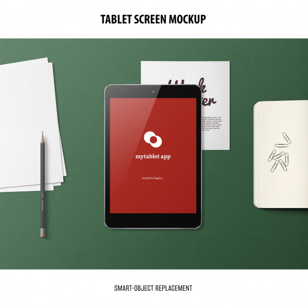 Free Tablet Screen Mockup Psd