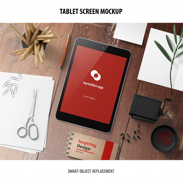 Free Tablet Screen Mockup Psd