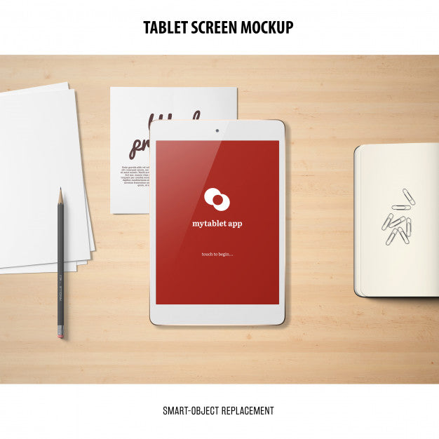 Free Tablet Screen Mockup Psd