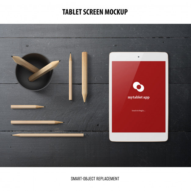 Free Tablet Screen Mockup Psd