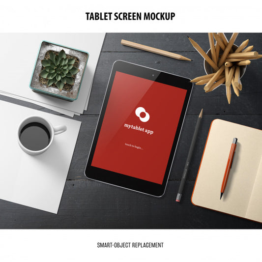 Free Tablet Screen Mockup Psd