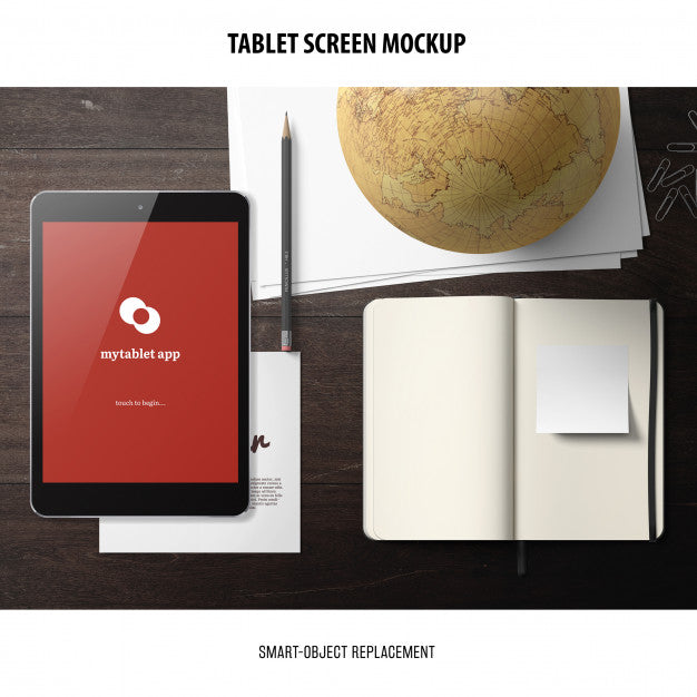 Free Tablet Screen Mockup Psd