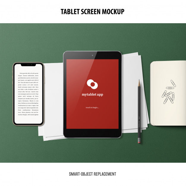 Free Tablet Screen Mockup Psd