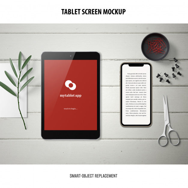 Free Tablet Screen Mockup Psd