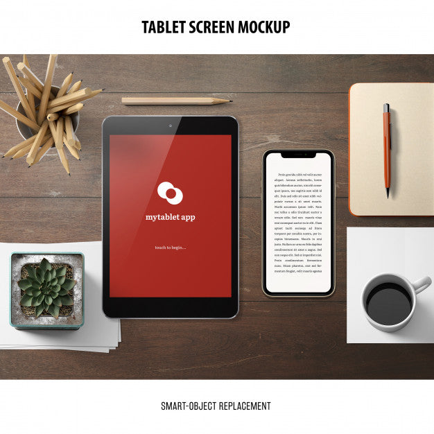 Free Tablet Screen Mockup Psd