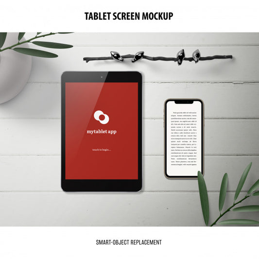 Free Tablet Screen Mockup Psd