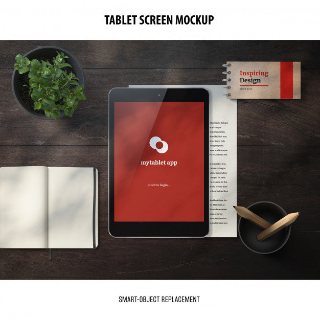 Free Tablet Screen Mockup Psd