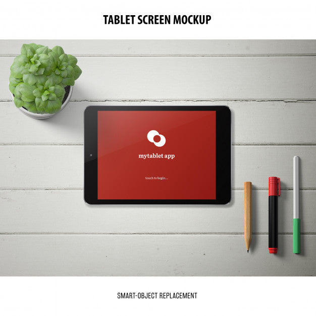 Free Tablet Screen Mockup Psd