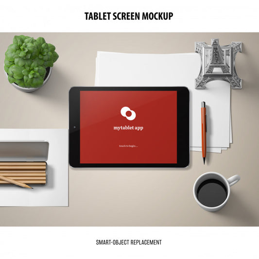 Free Tablet Screen Mockup Psd