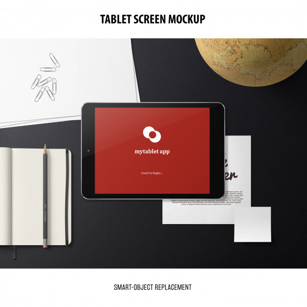 Free Tablet Screen Mockup Psd