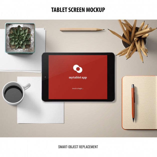 Free Tablet Screen Mockup Psd