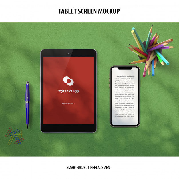 Free Tablet Screen Mockup Psd