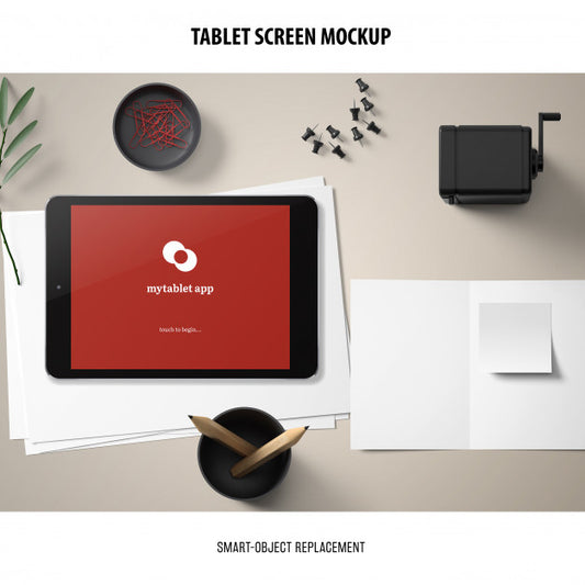 Free Tablet Screen Mockup Psd