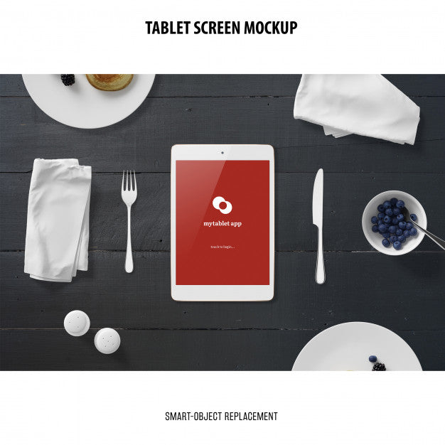 Free Tablet Screen Mockup Psd