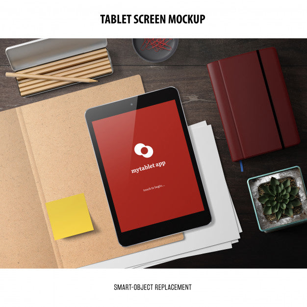 Free Tablet Screen Mockup Psd