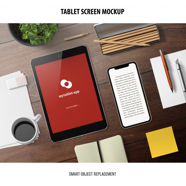 Free Tablet Screen Mockup Psd