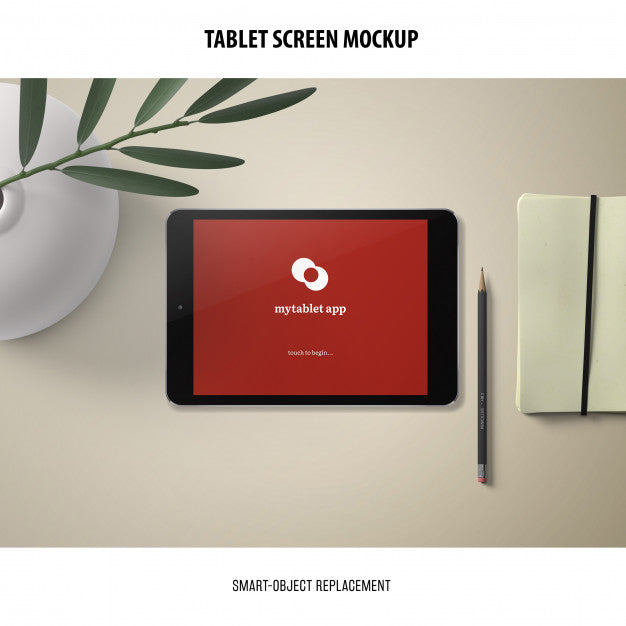 Free Tablet Screen Mockup Psd