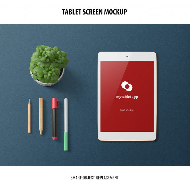 Free Tablet Screen Mockup Psd