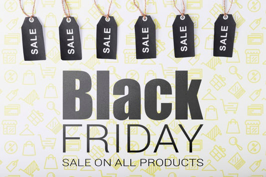 Free Tags For Black Friday Sales Campaign Psd