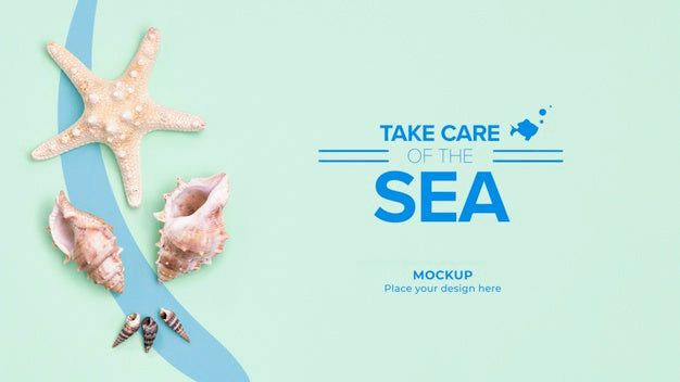 Free Take Care Of The Ocean With Copy Space Psd