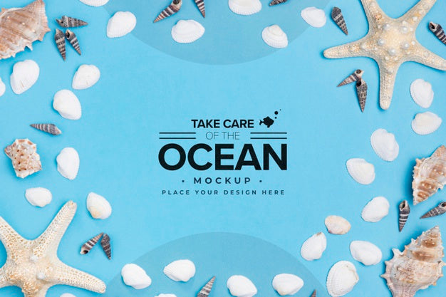 Free Take Care Of The Ocean With Frame Psd