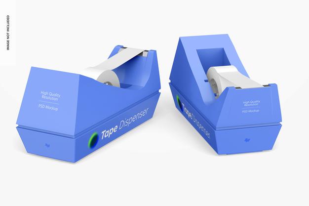 Free Tape Dispensers Mockup Psd