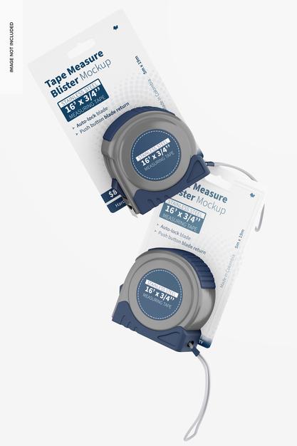 Free Tape Measure Blisters Mockup Psd