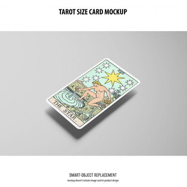 Free Tarot Card Mockup Psd