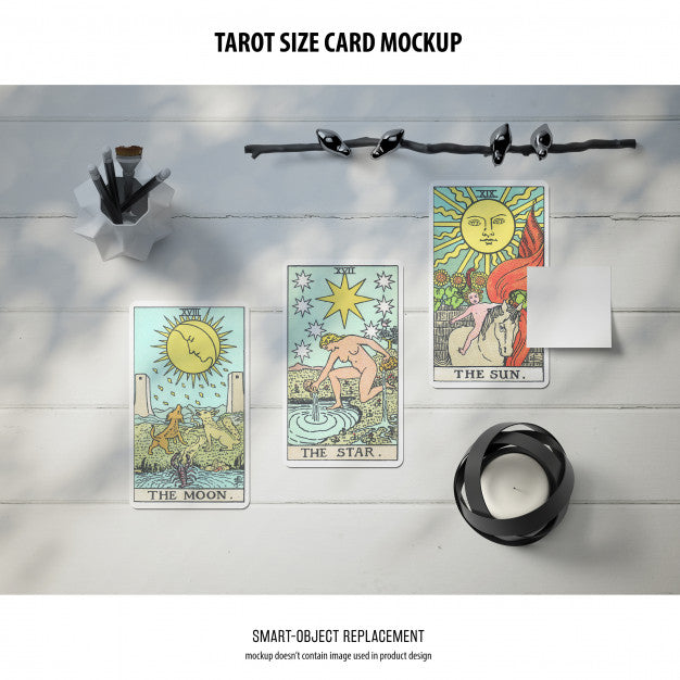 Free Tarot Card Mockup Psd