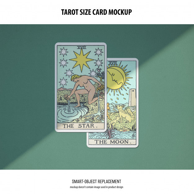 Free Tarot Card Mockup Psd