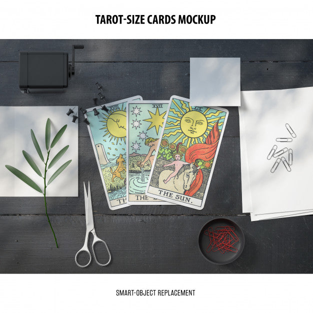 Free Tarot Card Mockup Psd