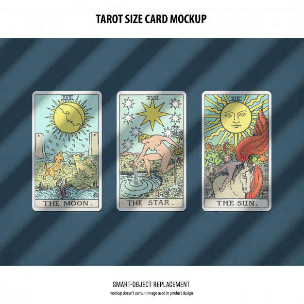 Free Tarot Card Mockup Psd