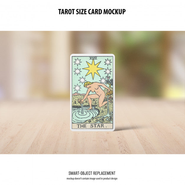 Free Tarot Card Mockup Psd