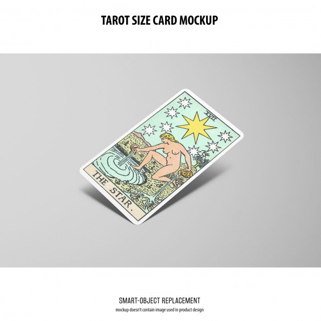 Free Tarot Card Mockup Psd