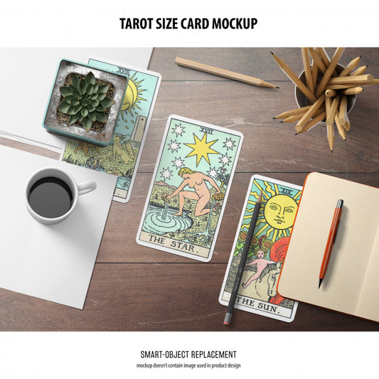 Free Tarot Card Mockup Psd