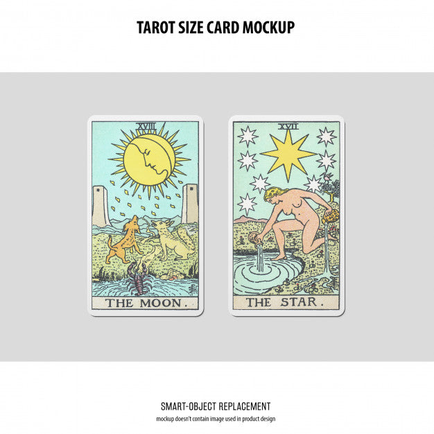 Free Tarot Card Mockup Psd