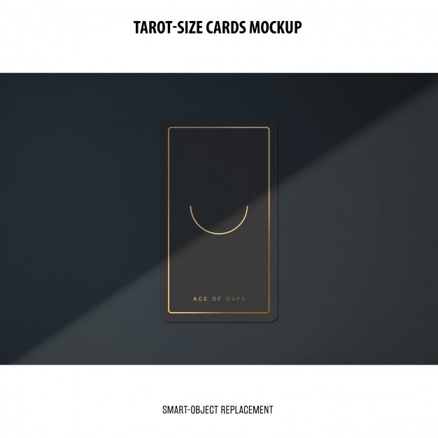 Free Tarot Card With Foil Stamping Mockup Psd