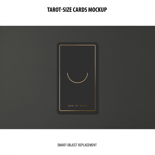 Free Tarot Card With Foil Stamping Mockup Psd