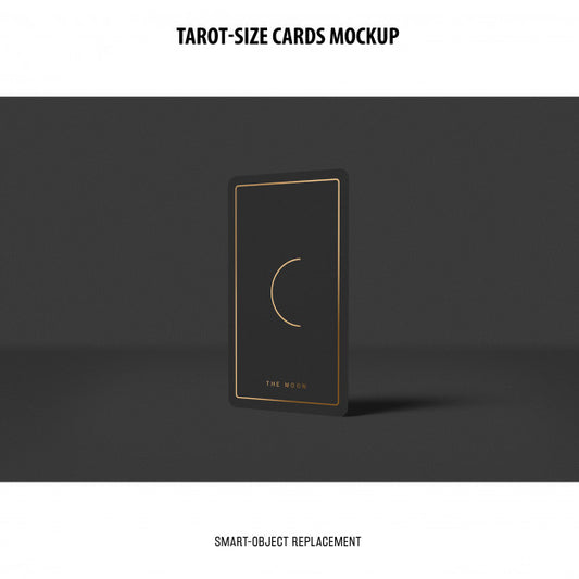 Free Tarot Card With Foil Stamping Mockup Psd