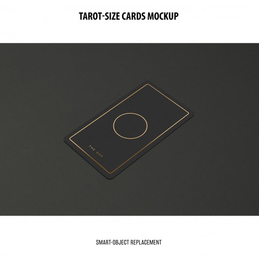 Free Tarot Card With Foil Stamping Mockup Psd