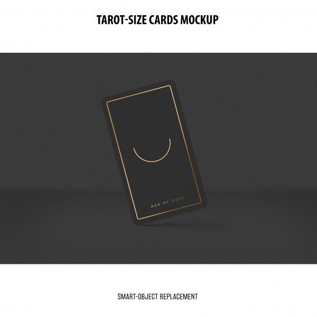 Free Tarot Card With Foil Stamping Mockup Psd