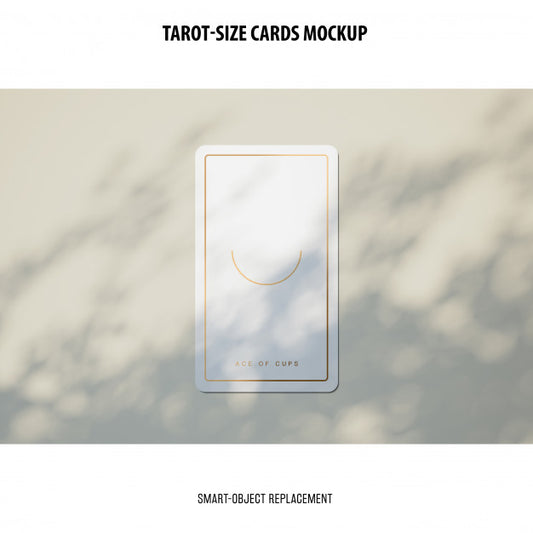 Free Tarot Card With Foil Stamping Mockup Psd