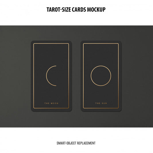 Free Tarot Card With Foil Stamping Mockup Psd