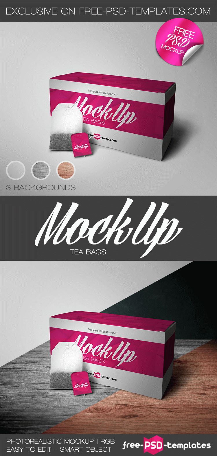 Free Tea Bags Mock-Up In Psd