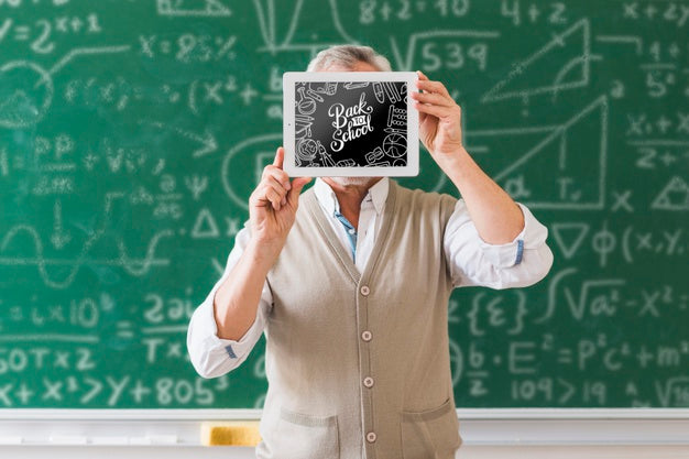 Free Teacher Holding Back To School Frame Psd