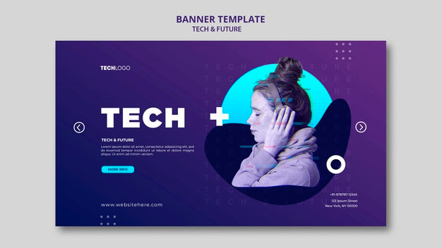 Free Tech & Future Banner Template Concept Template Psd